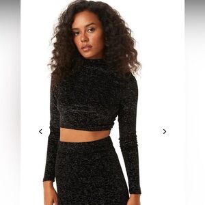 NWT MISA Los Angeles Yasmeen Long Sleeve Top In Rainbow Astral Dusted XS